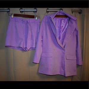 Purple suit & short co ord